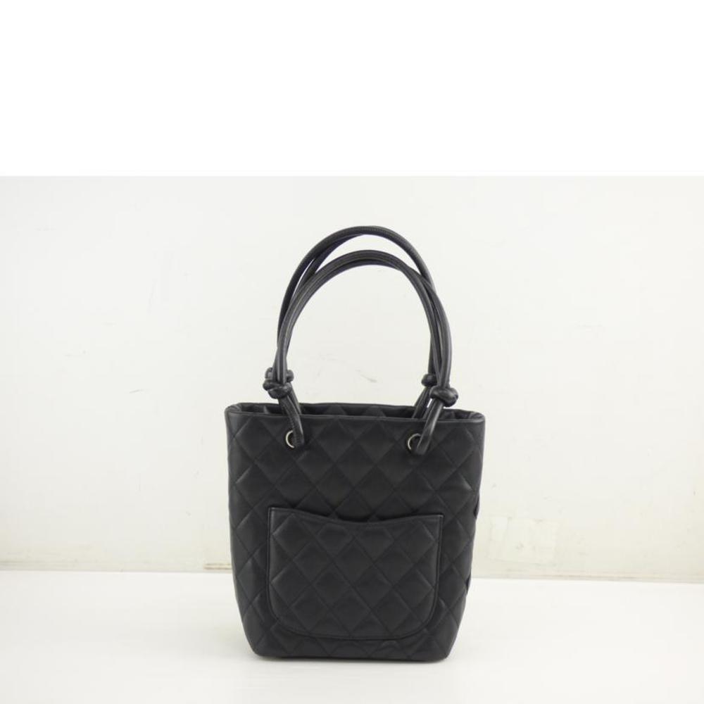 Chanel Tote Black Small Line Bag Cambon